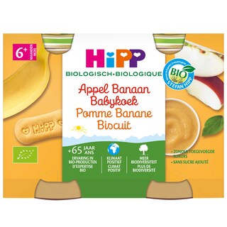 Hipp | Panade | Pomme Banane Biscuit | 6M | Bio 2 x 190 gr