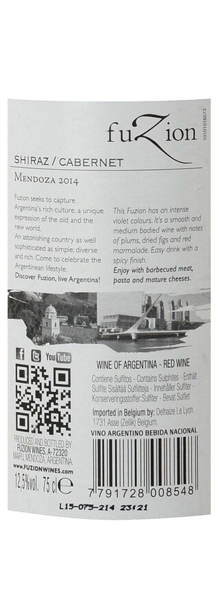 Argentine - Argentinië | Mendoza | Fuzion Shiraz / Cabernet Sauvignon Rood 