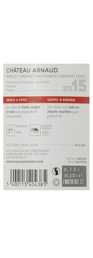 France - Frankrijk | Bordeaux - Bordeaux AC | Château Arnaud 2015 Rood 