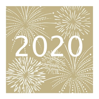 Happy Paper | 20x Serviettes | Artificia 2020 Gold | 33cm 