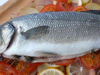 Zeebaarsfilet in de oven met citroentijm