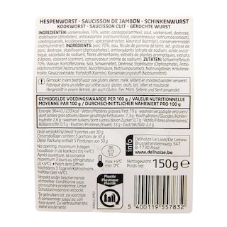 Delhaize | Hespenworst in sneden 
