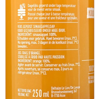 Delhaize | Jus frais | Pressé | Orange 