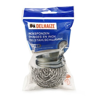 Delhaize | Inox spiraalspons 2 stuks 