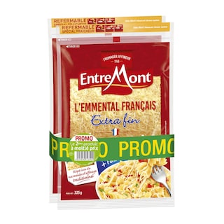 Entremont | Emmental râpé | extra-fin | 2eme à 1/2 prix 