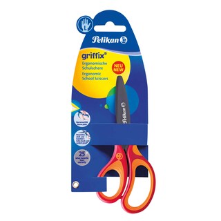 Pelikan | Schaar Griffix rond | rood | linkshandig 