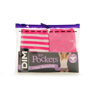 Dim | Paris | Slips pocket casual | rose ligne | 40/42 