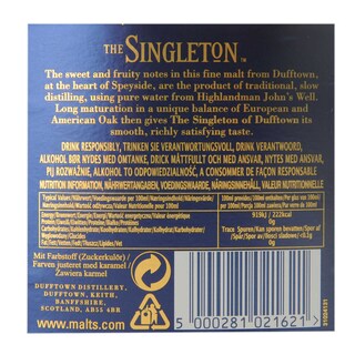 The Singleton of Dufftown | Whisky | Scotch | 40% alc 70 cl