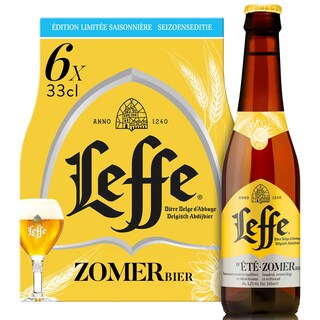 Leffe | Bière d'abbaye | Eté | 5,2% alc | Bouteille 6 x 33 cl