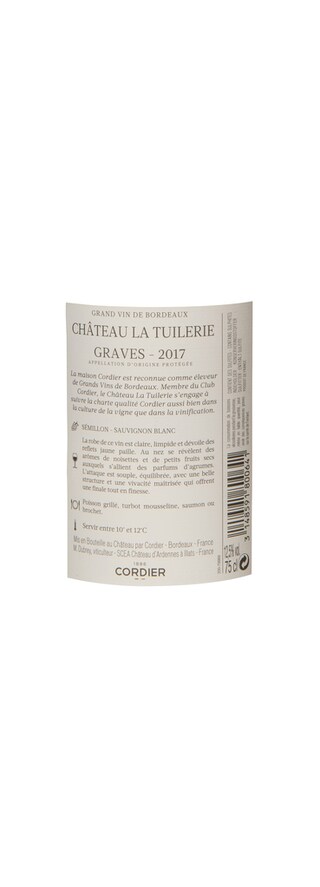 France - Frankrijk | Bordeaux - Graves | Château La Tuilerie 2017 