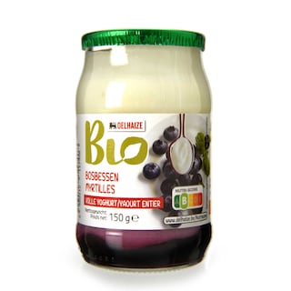 Delhaize | Bio | Yaourt | Entier | Myrtilles   -10% 
