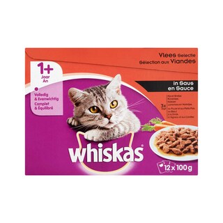 Whiskas | Aliment chat | Viande Légumes | Sauce 18+6 