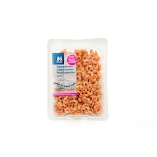 Delhaize | Grijze garnalen|Noordzee|Gekookt-Gepeld 