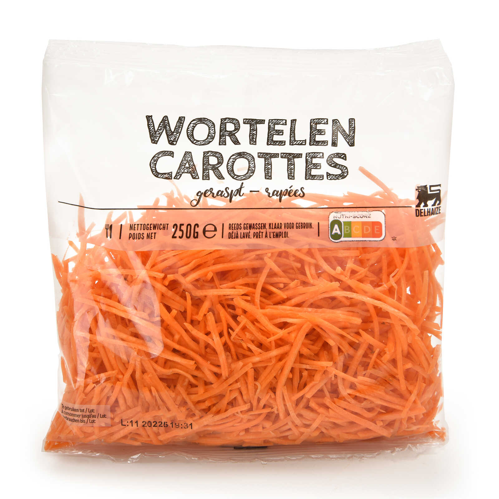 Delhaize Wortelen Geraspt 250 Gr Delhaize 3786