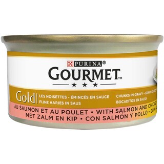 Purina | Gourmet | Kattenvoeding | Fijne Hapjes | Zalm-kip 