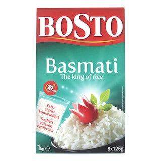 Bosto | Rijst | Basmati | 10 min 8 x 125 gr