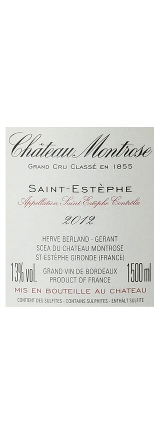France - Frankrijk | Bordeaux - Saint-Estèphe | Château Montrose 2012 