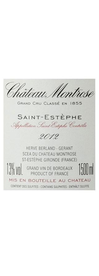 France - Frankrijk | Bordeaux - Saint-Estèphe | Château Montrose 2012 