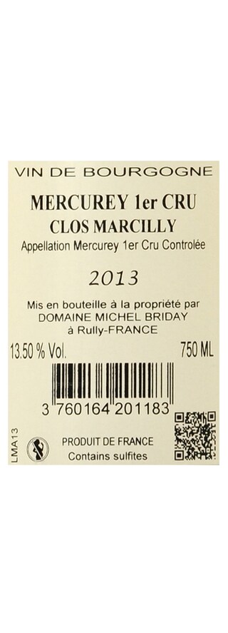 France - Frankrijk | Bourgogne - Côte Chalonnaise | Mercurey 1er Cru Briday 13 Rouge 