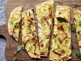 Flammkuchen met aardappel