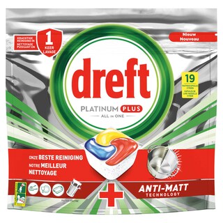 Dreft | Tablettes Lave-Vaisselle | Platinum Plus | 18T 