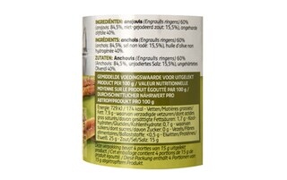 Delhaize | Ansjovis | Reepjes | Gestrekt | Olijfolie 60 gr