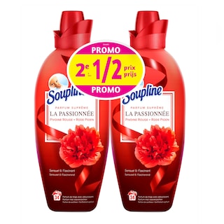 Soupline | Adoucissant | Parfum Suprême | La passionnée | Pivoine rouge | Sensuel & fascinant | 2e 1/2 prix 