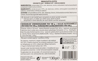 Delhaize | Prosciutto Cotto 130 gr