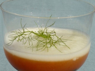 Verrine d’œufs de hareng à la crème de chou fleur