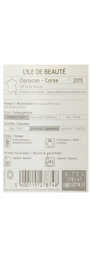 France - Frankrijk | Corse - Corsica | Vin de Pays Ile de Beauté Muscat Wit 