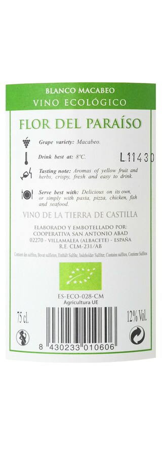 Espagne - Spanje | Castilla Y Leon | Flor Del Paraiso Wit | Bio 