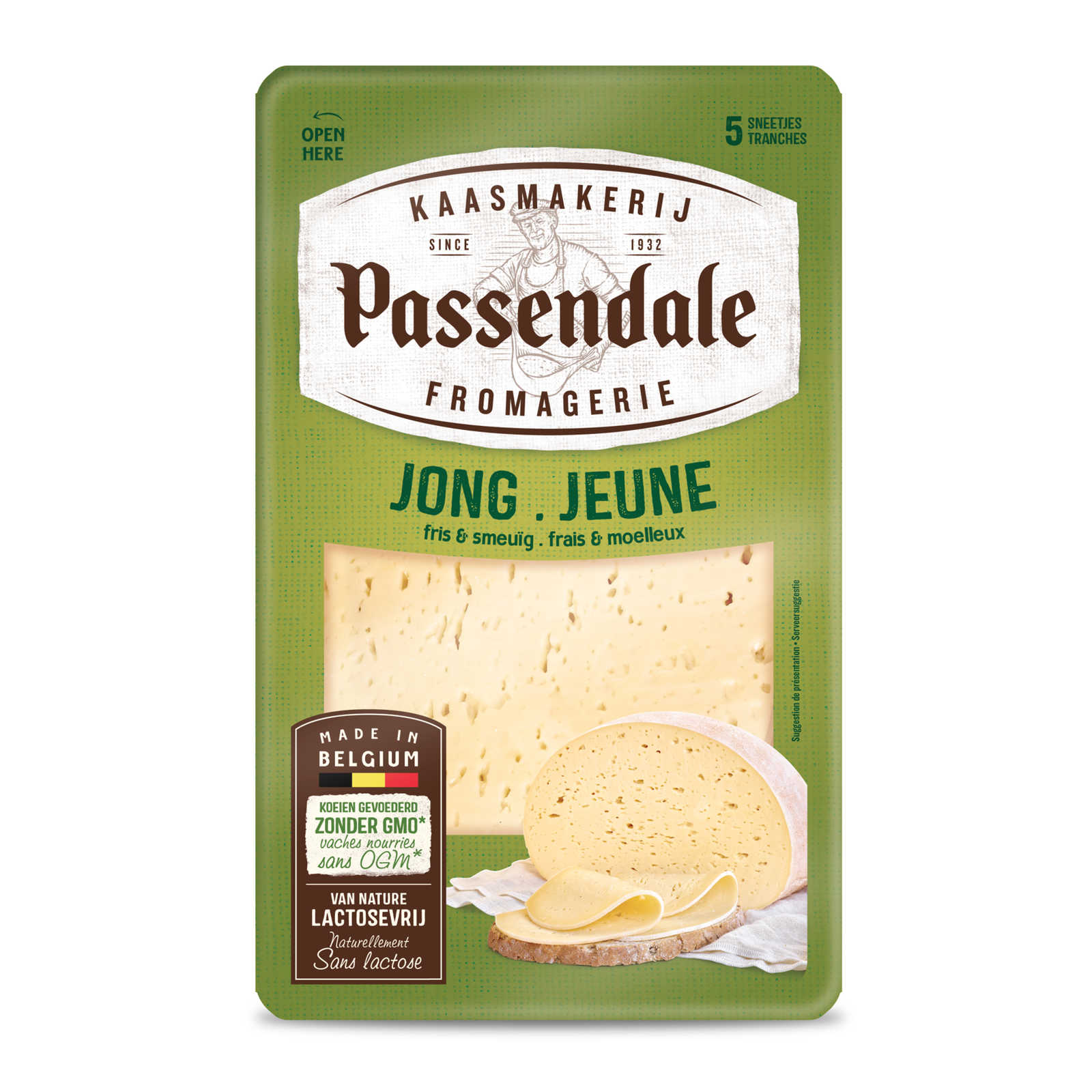 Passendale Fromage à Pâte Demi Dure Jeune Tranches 175 Gr Delhaize 