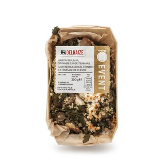 Delhaize | Gratin boulgour - épinards et fromage de chèv 