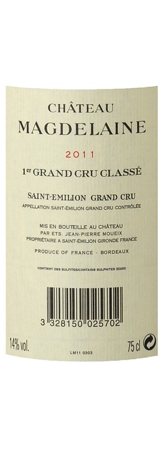 France - Frankrijk | Bordeaux - Saint-Emilion | Château Magdelaine 2011 