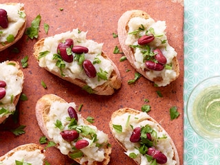 Bruschetta's met puree van aardperen