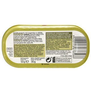 Delhaize | Anchois | Filets | Roulé | Huile d'olive 