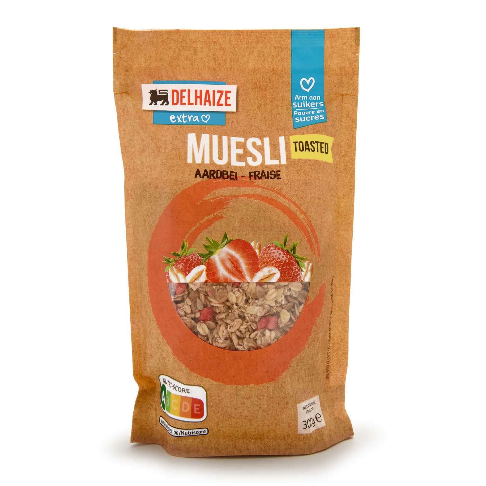 Delhaize Muesli Toasted Aardbeien 300 Gr Delhaize