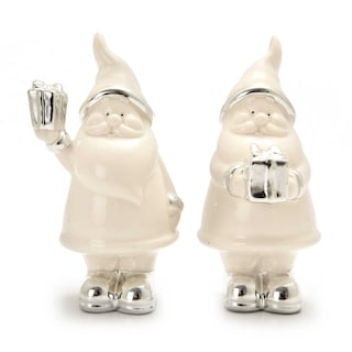 Delhaize | Kerstman | porselein | wit/zilver 