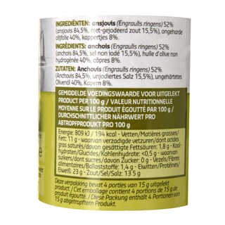 Delhaize | Anchois | Huile d'olive | Roulés 60 gr