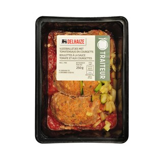 Delhaize | Boulettes sauces tomates | Courgettes 