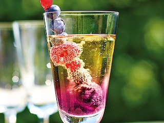 Kir royal met aardbeien (alcoholvrij)