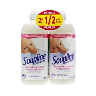 Soupline | Adoucissant | Concentré | Hypoallergénique | 2e 1/2 prix 