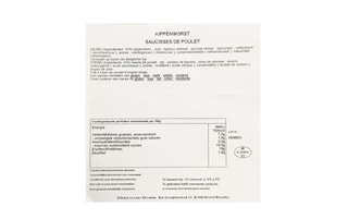 Delhaize | Saucisses | Poulet 