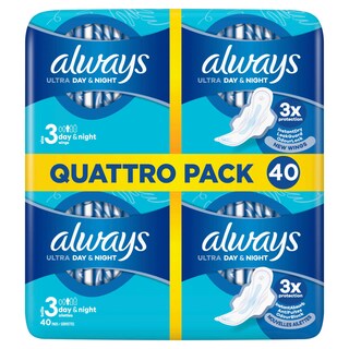 Always | Ultra | Serviettes | T3 | Ailettes | 4-pack 
