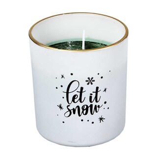 Spaas | Kaars in glas | Let it snow | groen 