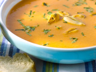 Provençaalse velouté met mosselen