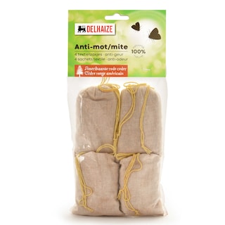 Delhaize | Sac anti-mite | Cèdre rouge Américain 4 pc