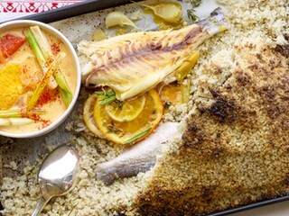 Daurade en croûte de sel au beurre d'agrumes