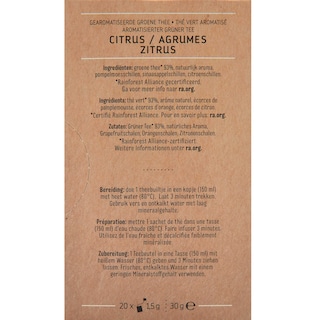 Delhaize | Thé | Vert | Agrumes | Sachets 