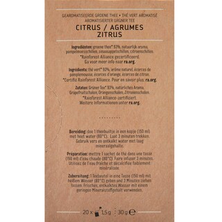 Delhaize | Thé | Vert | Agrumes | Sachets 